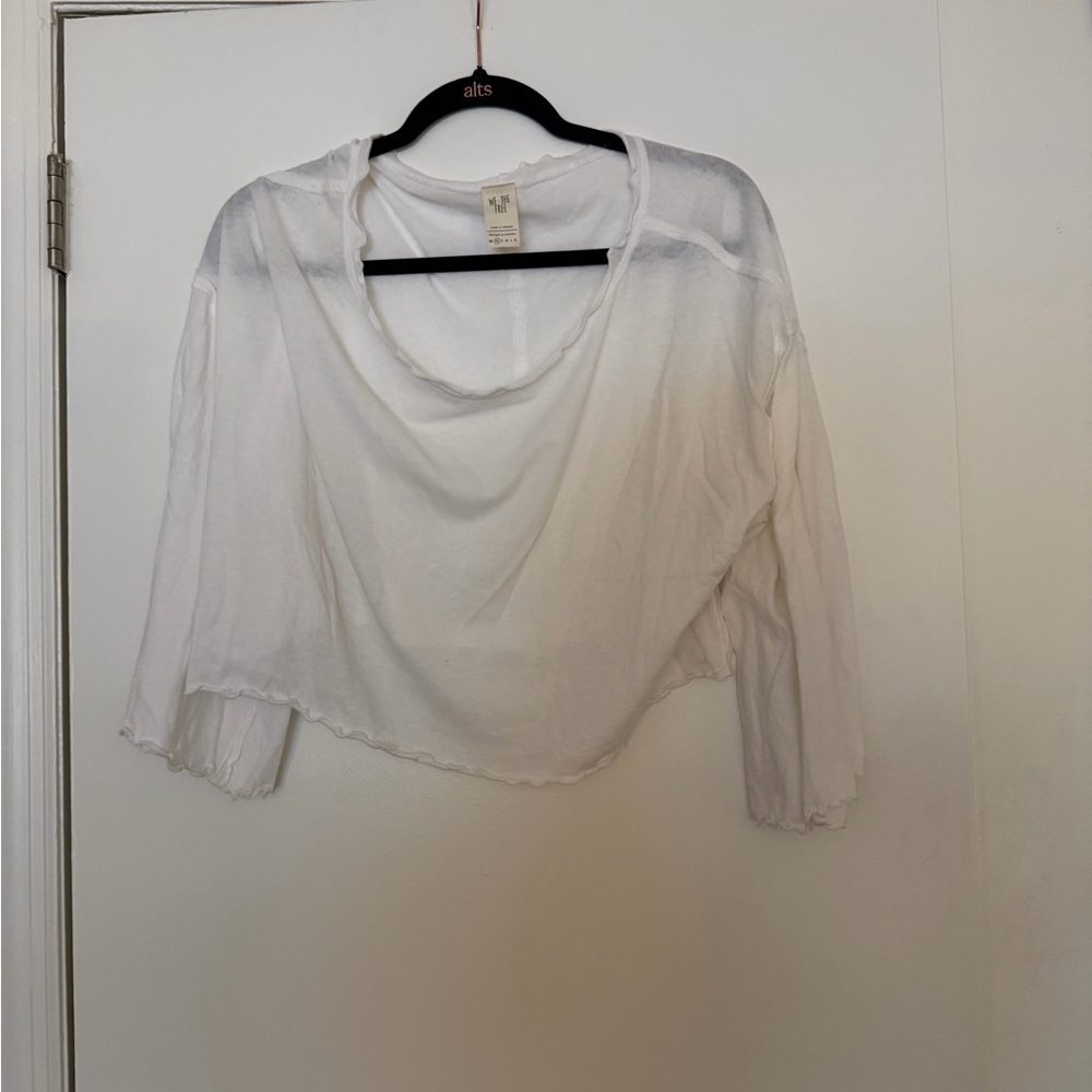 We The Free White Sheer Blouse